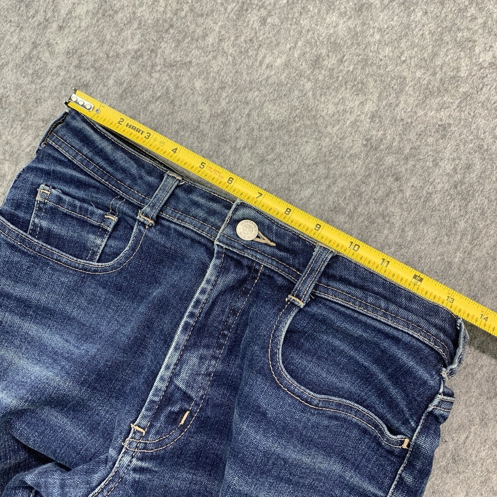 Bebe Women's Denim Blue Jeans Flare Mid Rise Size 28x31.5 - Picture 8 of 14